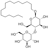 结构式 CAS# 98064-96-1, 十六烷基 4-O-alpha-D-吡喃葡萄糖基-B-D-吡喃葡萄糖苷