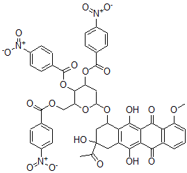 CAS#: 98103-10-7， [6-[(3-Acetyl-3,5,12-trihydroxy-10-methoxy-6,11-dioxo-2,4-dihydro-1H-tetracen-1-yl)oxy]-3-(4-nitrobenzoyl)oxy-2-[(4-nitrobenzoyl)oxymethyl]oxan-4-yl] 4-nitrobenzoate