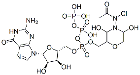 CAS#: 98104-37-1， (N-(Chloroacetylamino)-3,5-Dihydroxy-2-Morpholinyl)Methyl Guanosine Triphosphate