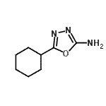 structure of CAS# 98427-18-0, 5-Cyclohexyl-1,3,4-oxadiazol-2-amine;5-Cyclohexyl-[1,3,4]oxadiazol-2-ylamine;5-cyclohexyl-1,3,4-oxadiazole-2-ylamine;MFCD09041927