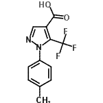 structure of CAS# 98534-84-0, 1-(4-Methylphenyl)-5-(trifluoromethyl)-1H-pyrazole-4-carboxylic acid;1- -5- -&;1-(4-Methylphenyl)-5-(trifluoromethyl)-1H-pyrazole;1H-Pyrazole-4-Carboxylicacid