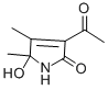 structure of CAS# 98593-79-4, 3-Acetyl-1,5-Dihydro-5-Hydroxy-4,5-Dimethyl-2H-Pyrrol-2-One;(5R)-3-Acetyl-5-Hydroxy-4,5-Dimethyl-3-Pyrrolin-2-One;(5R)-3-Ethanoyl-5-Hydroxy-4,5-Dimethyl-1H-Pyrrol-2-One;Zinc01081394