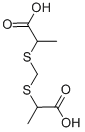structure of CAS# 98962-98-2, 2-([[(1-Carboxyethyl)Thio]Methyl]Thio)Propanoic Acid