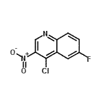 structure of CAS# 99010-07-8, 4-Chloro-6-fluoro-3-nitroquinoline;4-Chloro-6-fluoro-3-nitro-quinoline