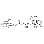 structure of CAS# 99043-04-6, Mycophenolic Acid Acyl-B-D-Glucuronide;MYCOPHENOLIC ACID ACYL-Î’-D-GLUCURONIDE