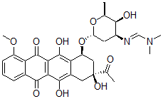 CAS#: 99132-20-4， 3'-Desamino-3'-Dimethylformamidine Rubomycin