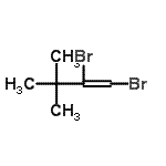 结构式 CAS# 99584-95-9, 1,2-二溴-3,3-二甲基-1-丁烯