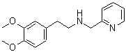 结构式 CAS# 99615-36-8, 2-(3,4-二甲氧基苯基)-N-(2-吡啶基甲基)乙胺
