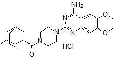 CAS#: 99899-46-4， 2-(4-(1-Adamantanecarbonyl)piperazinyl)-4-amino-6,7-dimethoxyquinazoline hydrochloride