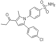 4-[5-(4-Chlorophenyl)-2-methyl-3-propionylpyrrol-1-yl]benzenesulfonamide molecular structure (CAS 1000279-69-5)