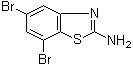 5,7-Dibromo-2-benzothiazolamine molecular structure (CAS 1000289-40-6)