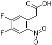 4,5-Difluoro-2-nitrobenzeneacetic acid molecular structure (CAS 1000339-22-9)