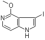 3-碘-4-甲氧基-1H-吡咯并[3,2-c]吡啶分子结构 (CAS 1000341-25-2)