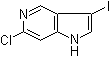 6-氯-3-碘-1H-吡咯并[3,2-c]吡啶分子结构 (CAS 1000341-55-8)