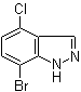结构式 CAS# 1000341-88-7, 7-溴-4-氯-1H-吲唑