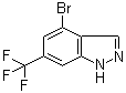 结构式 CAS# 1000342-95-9, 4-溴-6-(三氟甲基)-1H-吲唑