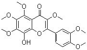 2-(3,4-dimethoxyphenyl)-8-hydroxy-3,5,6,7-tetramethoxy-4H-1-Benzopyran-4-one molecular structure (CAS 1000415-56-4)