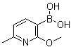 (6-甲基-2-甲氧基吡啶-3-基)硼酸分子结构 (CAS 1000802-75-4)