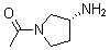 结构式 CAS# 1000870-09-6, (R)-1-(3-氨基吡咯烷-1-基)乙酮