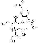 N-(2-Hydroxyacetyl)-2-O-(4-nitrophenyl)-alpha-neuraminic acid methyl ester molecular structure (CAS 1000890-53-8)