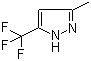 structure of CAS# 10010-93-2, 3-Methyl-5-(trifluoromethyl)-1H-pyrazole;3-Methyl-5-(trifluoromethyl)pyrazole