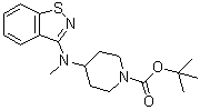 4-(1,2-Benzisothiazol-3-yl(methyl)amino)-1-piperidinecarboxylic acid 1,1-dimethylethyl ester molecular structure (CAS 1002355-67-0)
