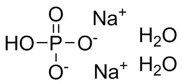 Disodium hydrogenphosphate dihydrate molecular structure (CAS 10028-24-7)