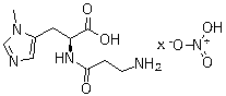 结构式 CAS# 10030-52-1, L-鹅肌肽硝酸盐