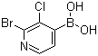 2-Bromo-3-chloropyridine-4-boronic acid molecular structure (CAS 1003043-31-9)