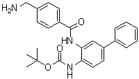 N-[3-[[4-(Aminomethyl)benzoyl]amino][1,1'-biphenyl]-4-yl]carbamic acid 1,1-dimethylethyl ester molecular structure (CAS 1003316-12-8)