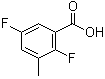 2,5-二氟-3-甲基苯甲酸分子结构 (CAS 1003710-01-7)