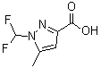 structure of CAS# 1004643-64-4, 1-(Difluoromethyl)-5-methyl-1H-pyrazole-3-carboxylic acid