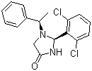 (2S)-2-(2,6-Dichlorophenyl)-1-[(1R)-1-phenylethyl]-4-imidazolidinone molecular structure (CAS 1004754-99-7)
