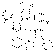 2,2',4-三(2-氯苯基)-5-(3,4-二甲氧基苯基)-4'5'-二苯基-1,1'-二咪唑分子结构 (CAS 100486-97-3)