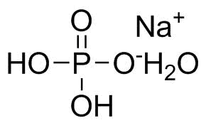 Sodium dihydrogen phosphate monohydrate molecular structure (CAS 10049-21-5)