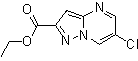 6-氯-吡唑并[1,5-a]嘧啶-2-羧酸乙酯分子结构 (CAS 1005209-44-8)