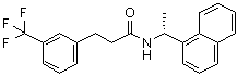 结构式 CAS# 1005450-55-4, N-[1-(R)-(1-萘基)乙基]-3-[3-三氟甲基苯基]丙酰胺