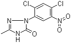 2-(2,4-Dichloro-5-nitrophenyl)-1,2-dihydro-5-methyl-3H-1,2,4-triazol-3-one molecular structure (CAS 100563-34-6)