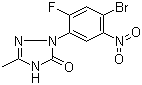 2-(4-Bromo-2-fluoro-5-nitrophenyl)-1,2-dihydro-5-methyl-3H-1,2,4-triazol-3-one molecular structure (CAS 100563-50-6)
