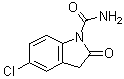 5-氯-2-氧化吲哚-1-甲酰胺分子结构 (CAS 100599-06-2)