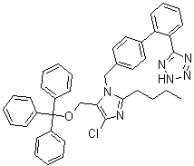 Losartan trityl ether molecular structure (CAS 1006062-28-7)