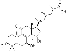(7beta,15alpha,20E)-7,15-Dihydroxy-3,11,23-trioxolanosta-8,20(22)-dien-26-oic acid molecular structure (CAS 100665-40-5)