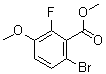 结构式 CAS# 1007455-28-8, 6-溴-2-氟-3-甲氧基苯甲酸甲酯