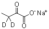 2-氧代-3,3-二氘代丁酸钠分子结构 (CAS 1007476-82-5)