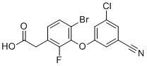 2-(4-Bromo-3-(3-chloro-5-cyanophenoxy)-2-fluorophenyl)acetic acid molecular structure (CAS 1007572-07-7)