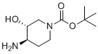 结构式 CAS# 1007596-95-3, 反式-4-氨基-1-叔丁氧羰基-3-羟基哌啶