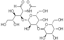 O-alpha-D-Galactopyranosyl-(1→3)-O-beta-D-galactopyranosyl-(1→3)-2-(acetylamino)-2-deoxy-D-glucose molecular structure (CAS 100850-25-7)