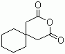 structure of CAS# 1010-26-0, 1,1-Cyclohexane diacetic anhydride;1,1-Cyclohexanediacetic anhydride; 3,3-Pentamethyleneglutaric anhydride