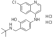 5-[(7-Chloro-4-quinolinyl)amino]-2-[[(1,1-dimethylethyl)amino]methyl]phenol dihydrochloride molecular structure (CAS 1010411-21-8)