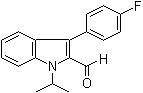 3-(4-氟苯基)-1-异丙基-1H-吲哚-2-甲醛分子结构 (CAS 101125-34-2)